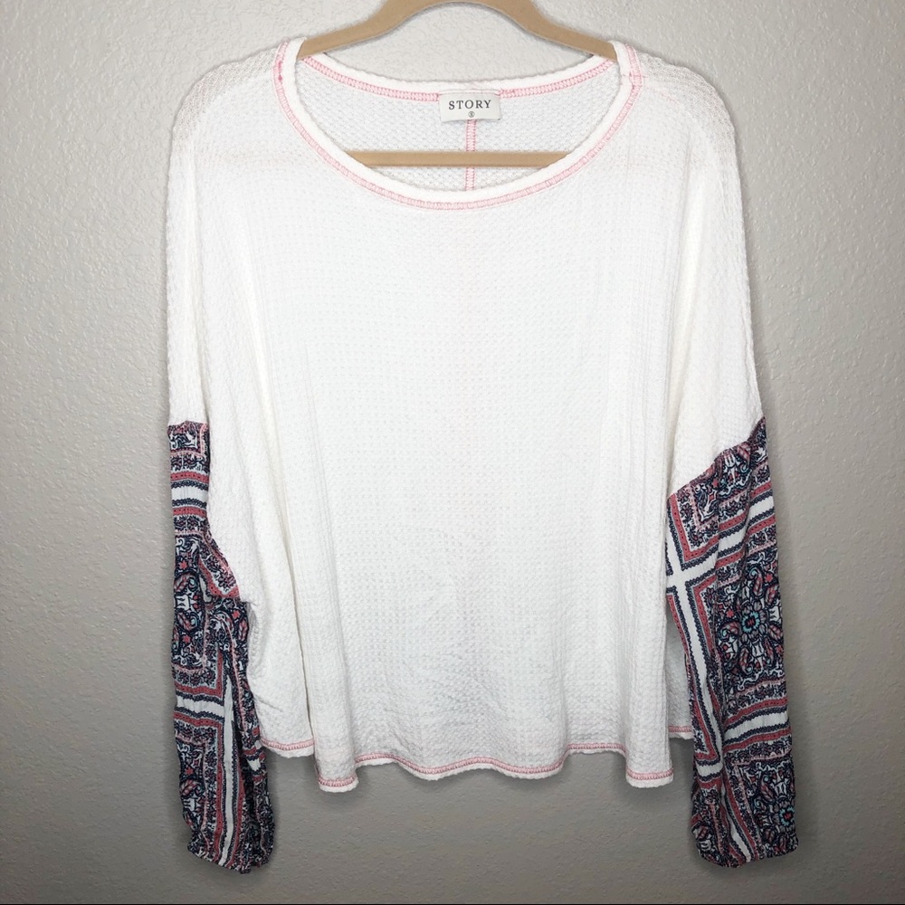 Story Boutique Thermal Slouchy Fit Top